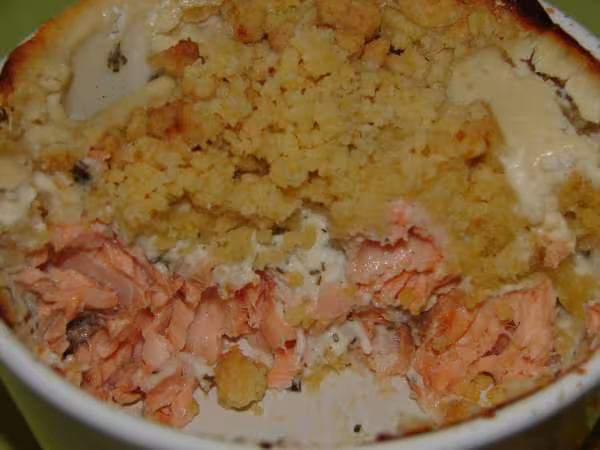 Interieur crumble au saumon