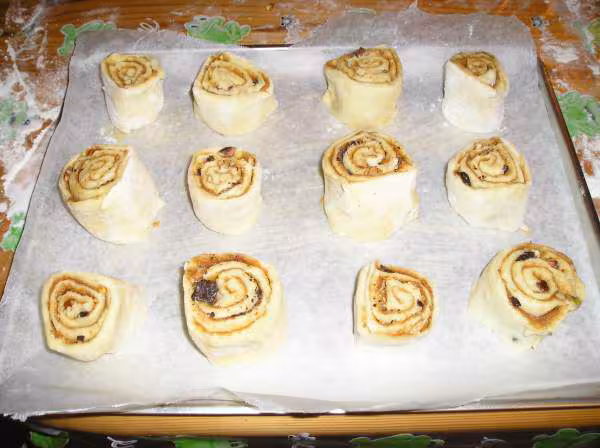 Cinnamon rolls avant cuisson