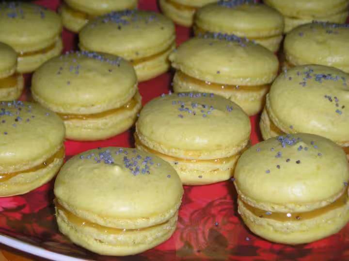 Macarons citron graines de pavot