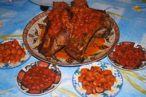 Dahla cuite au four sauce tomates confites delicieux