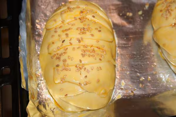 Pains tresses avant cuisson