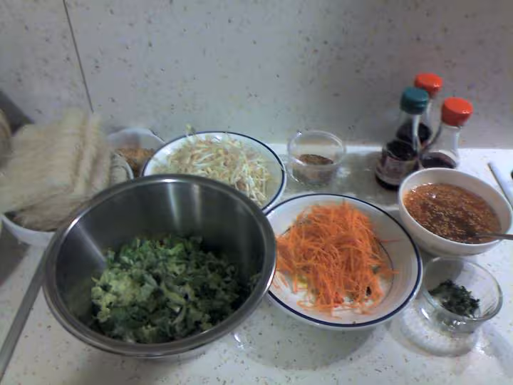Preparation bo bun