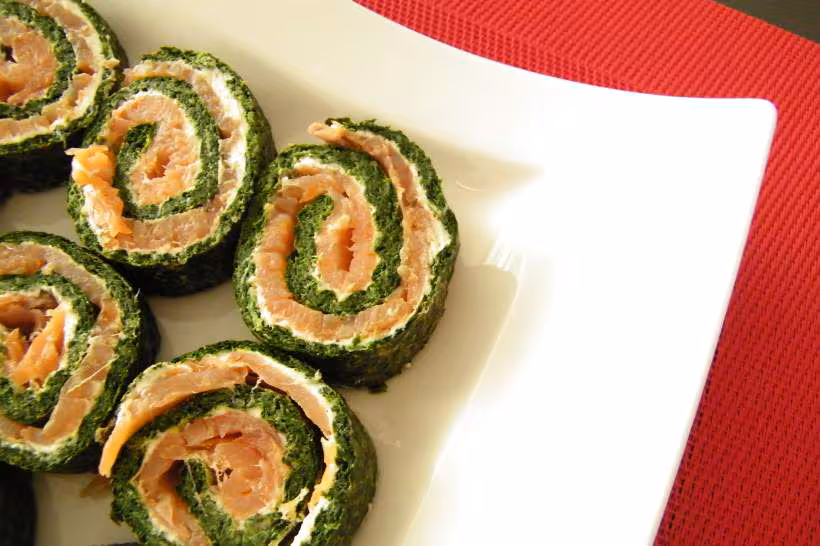 Roule epinard saumon boursin