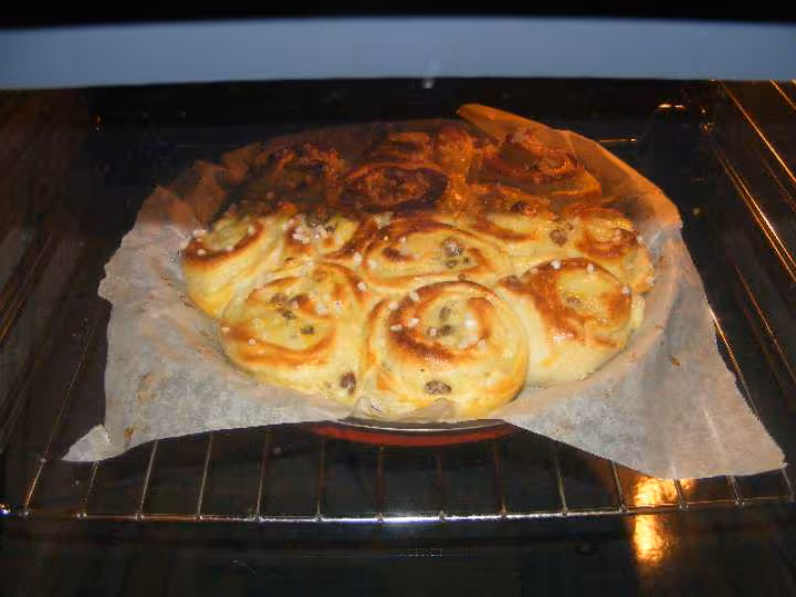 Chinois creme patissiere et raisin