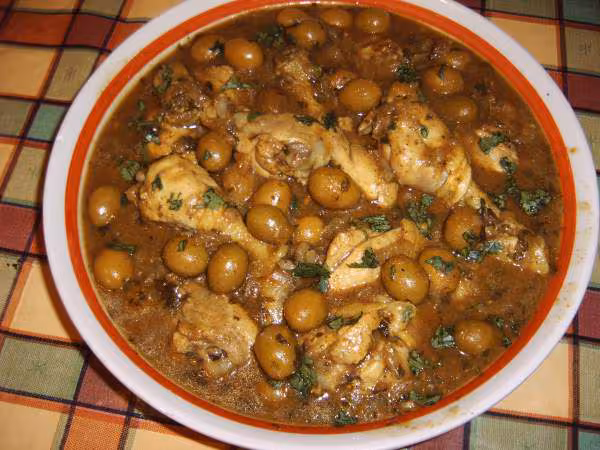 Poulet au citron confit et au olives