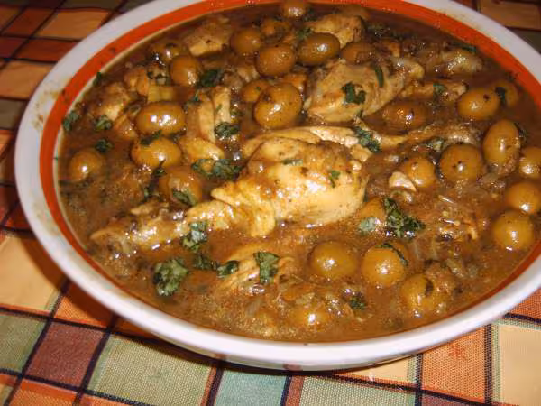 Poulet au citron confit et au olives