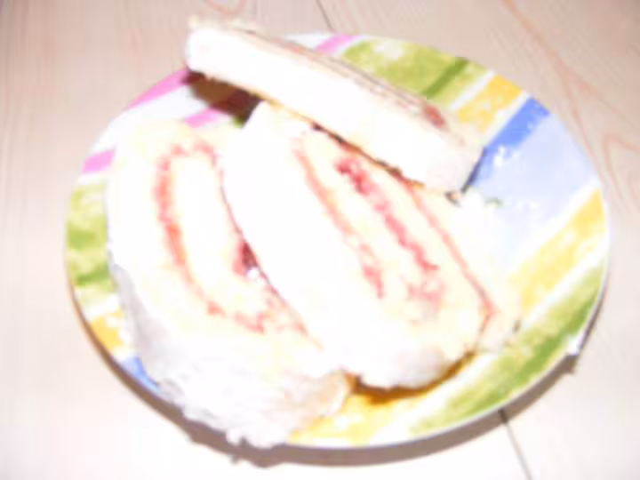 Tranches de gateau roule
