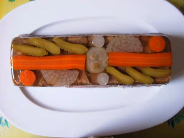 2 eme essais de terrine de pot au feu en gelee