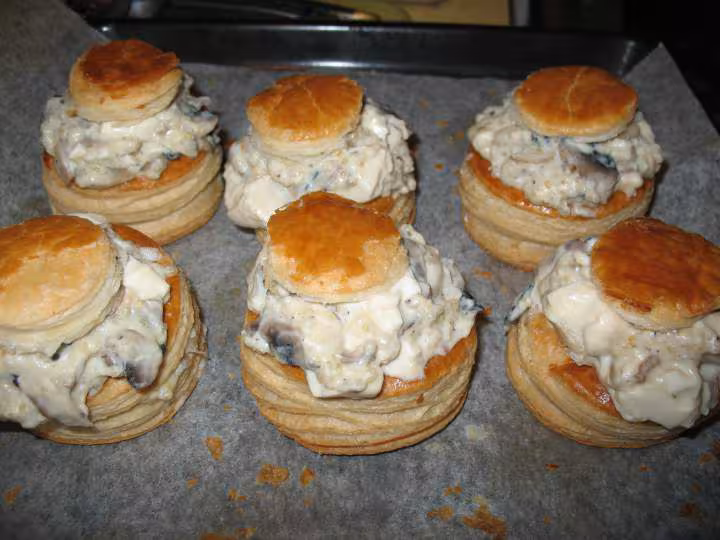 Bouchees a la reine vegetalienne avant cuisson