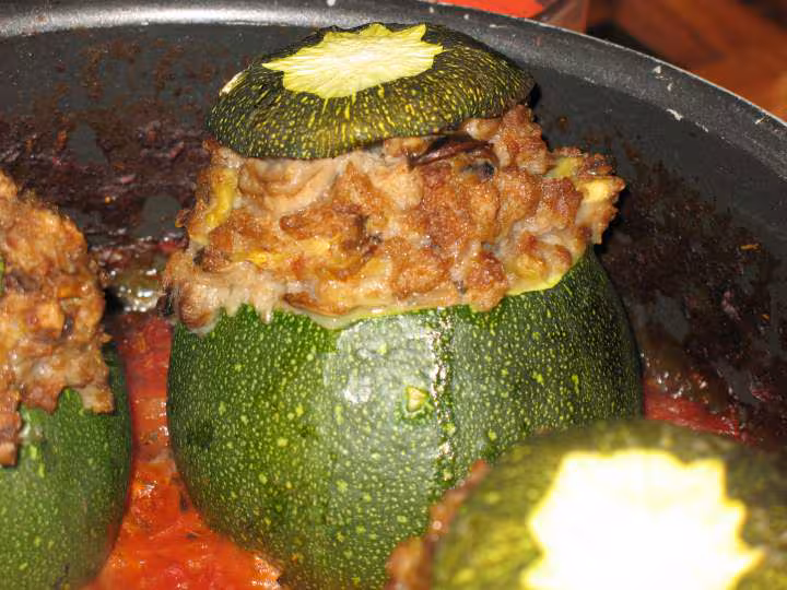 Courgettes farcies vegetaliennes