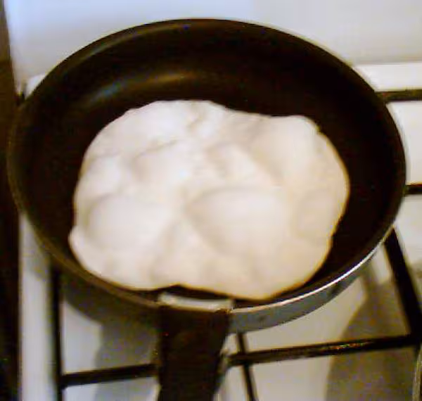 Cuisson d un chapati