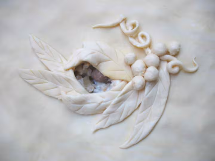 Deco tourte aux cepes