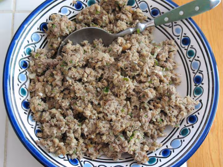 Farce pour petits vapeur au canard et champignons