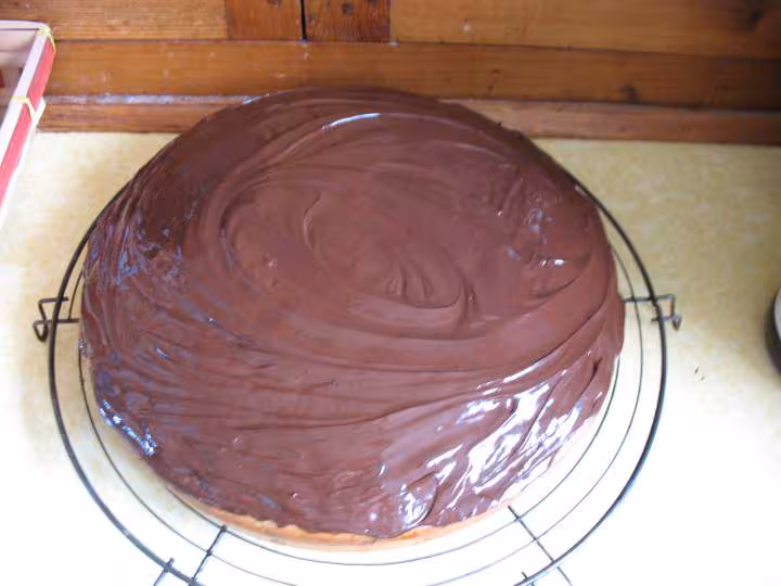 Gateau noisette et chocolat 2 eme etape cholesterol
