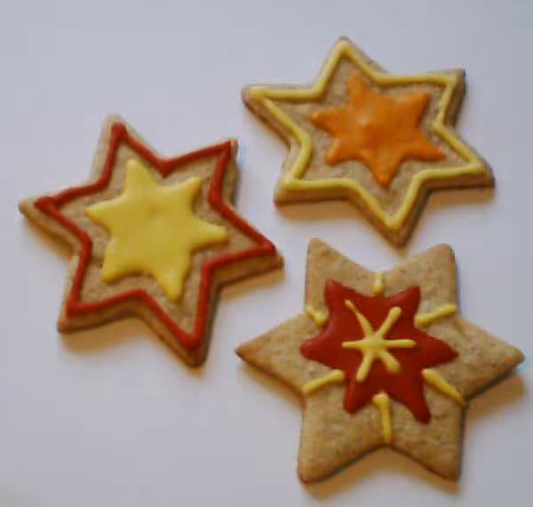Petits biscuits de noel en couleur