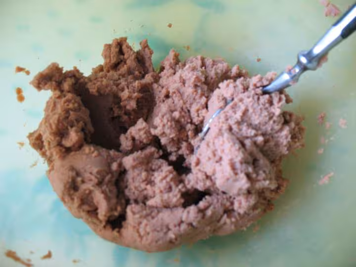 Puree de marrons mixee pour terrine marrons et chocolat
