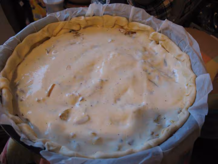 Quiche loraine sans oeufs