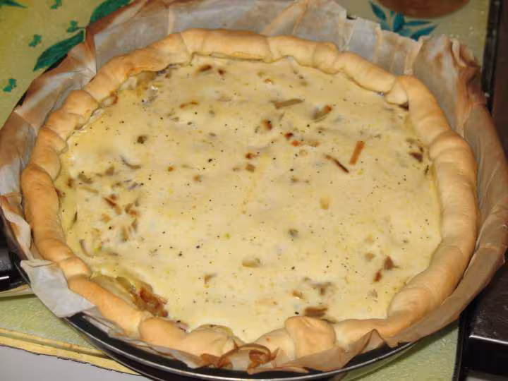 Quiche loraine sans oeufs