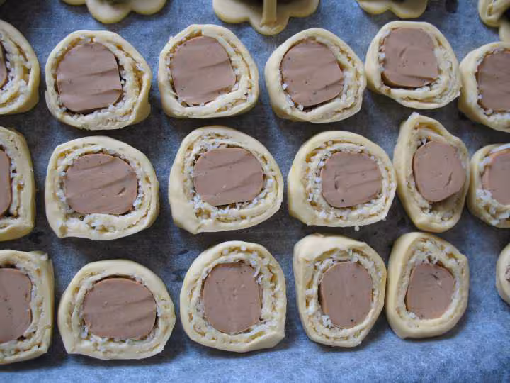 Roules feuilletes de saucisses de soja