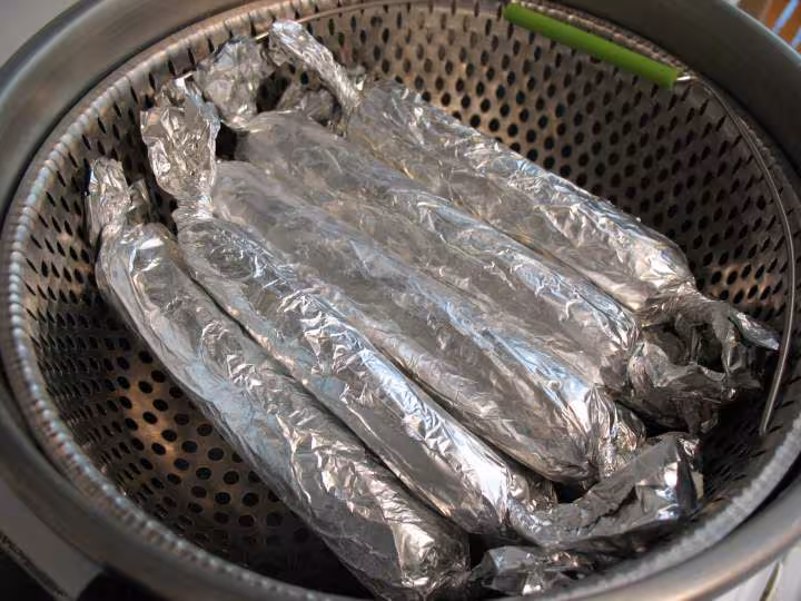 Saucisses vegetales preparation a la cuisson