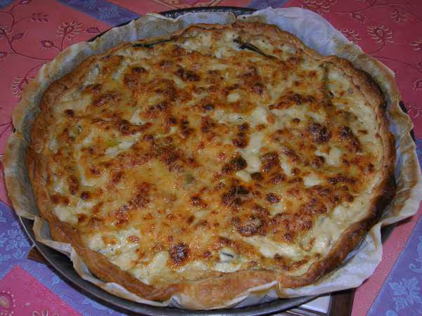 Quiche courgette lardons apres cuisson