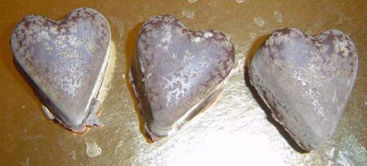Coeurs chocolat caramel