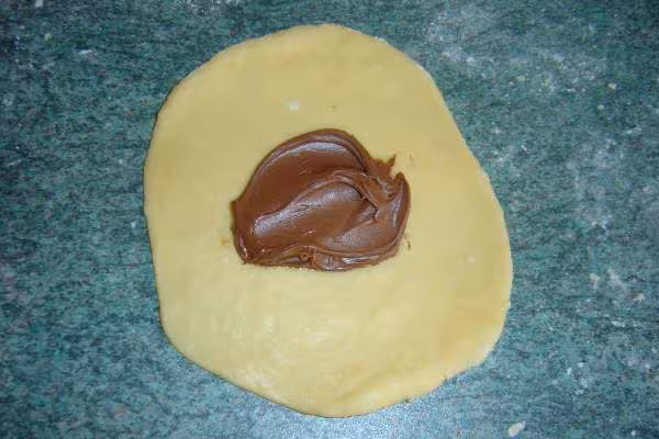 Le chocolat sur la pate