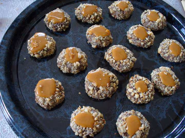Bouchees choco caramel pretes pour le congel