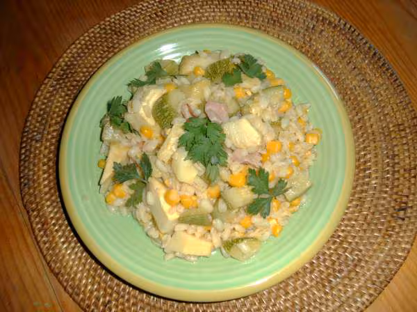 Pilaf de ble au bacon ww