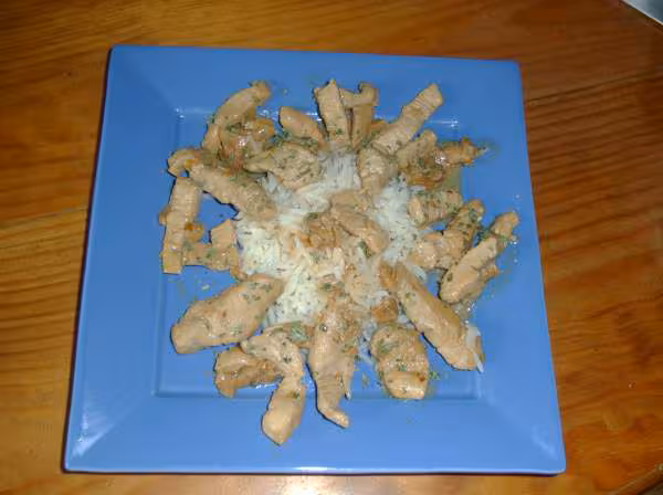 Poulet creme et sauce soja