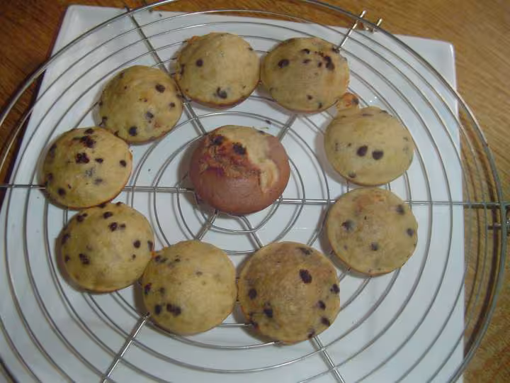 Muffins bananes et pepites de chocolat
