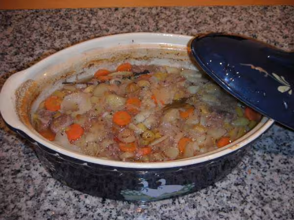 Baeckeoffe apres 2 h de cuisson a four doux
