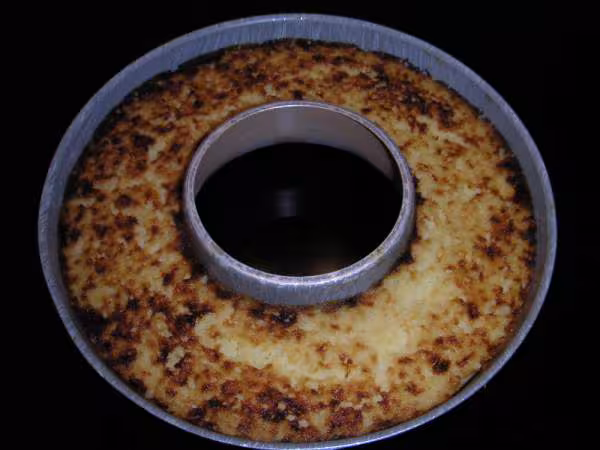 Flan d ananas a la martiniquaise apres cuisson