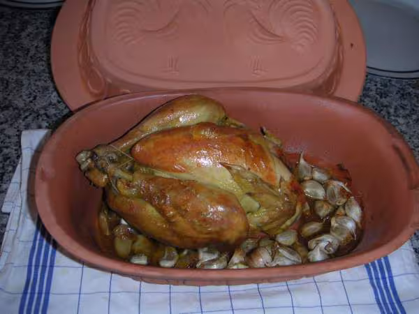 Le meme poulet 90 mn apres