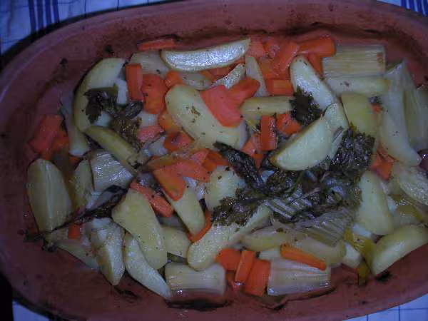Romertopf a l alsacienne a la sortie du four