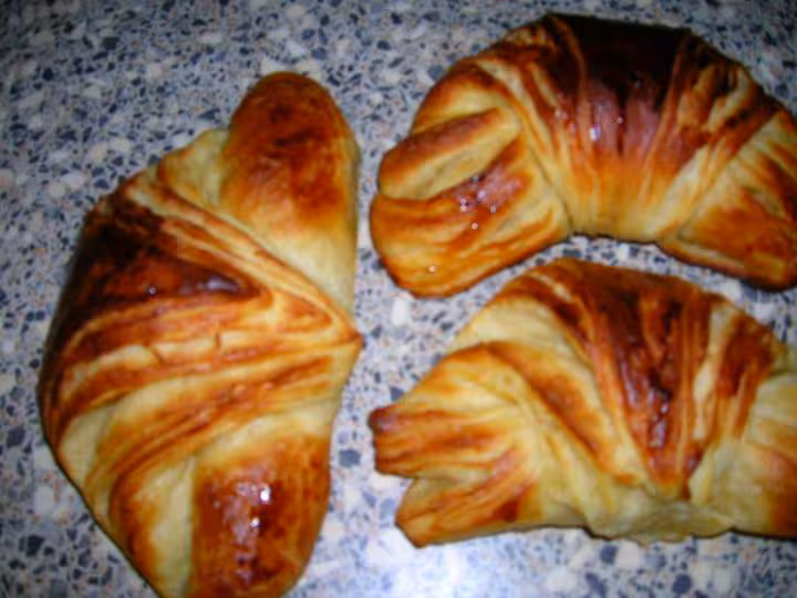 Et voila des croissants tout chaud