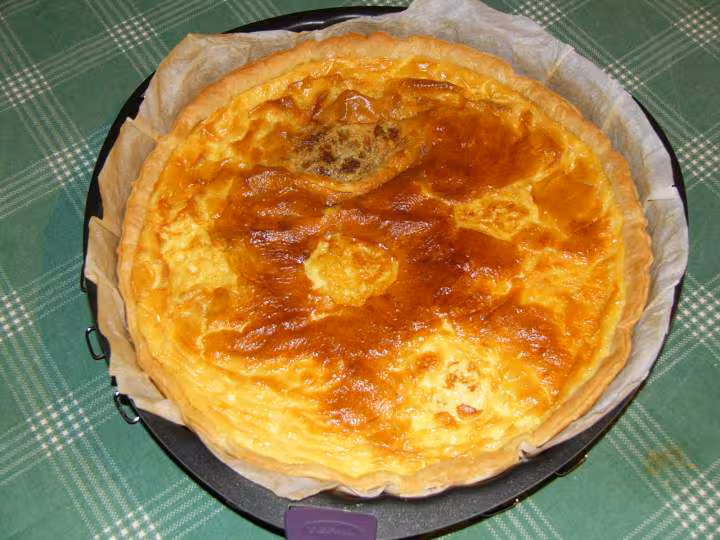 Tarte cassonade sortie du four et elle a eu un franc succes
