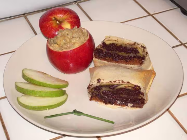 Croustillant de boudin antillais et son caviar pomme aubergine