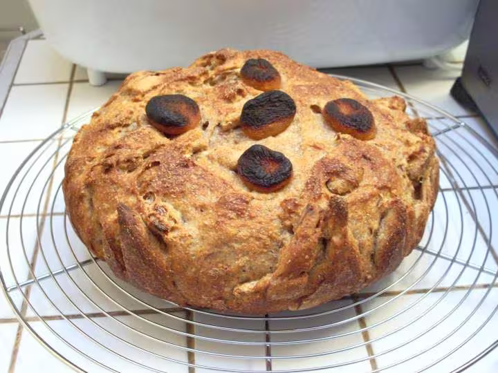 Pain a la biere abricots amandes