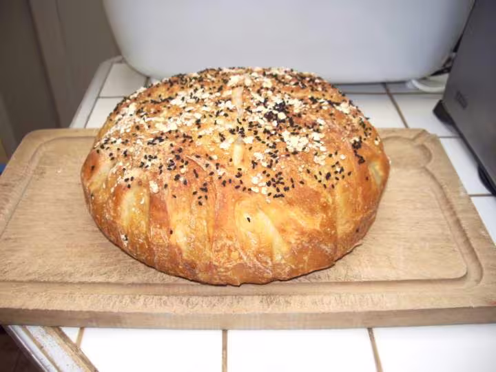 Pain levain avoine et nigelles