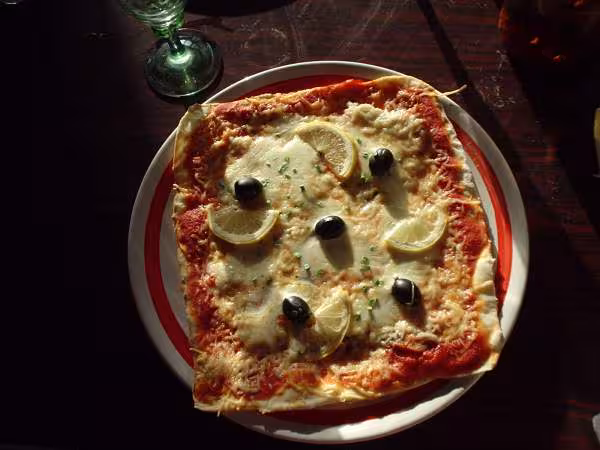 Pizza au saumon