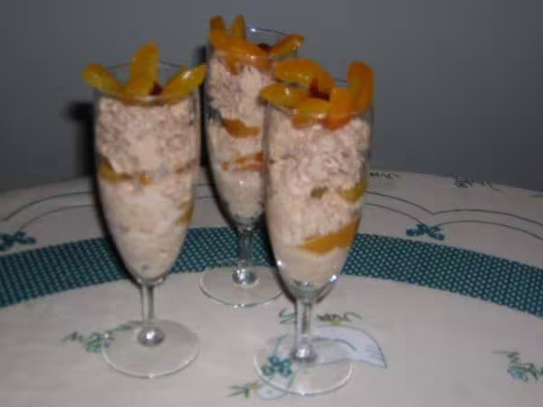 Abricot mimosa en verrine