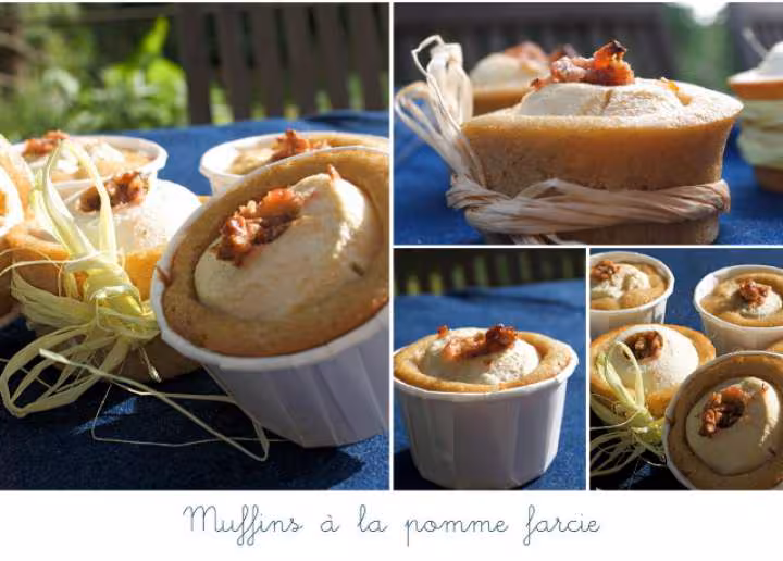 Muffins aux pommes farcies