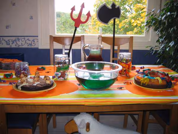 Photo de la table d halloween