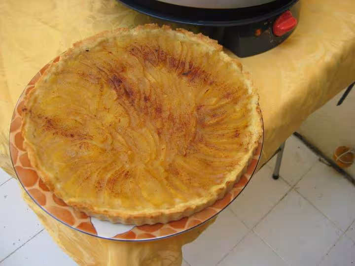 Tarte aux pommes cuites