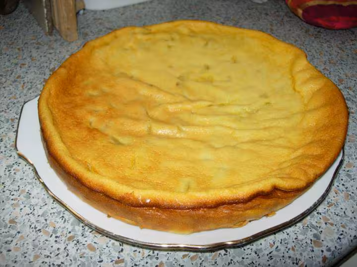Clafoutis aux poires sorti du four