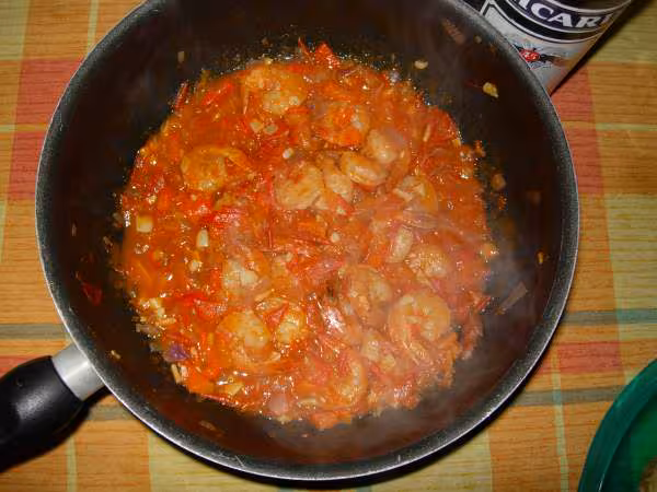 Crevette a l ail et au piment