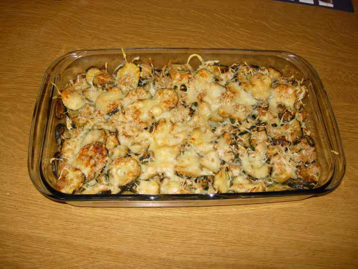 Gratin de courgettes au thon
