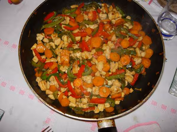 Poulet saute au sesame