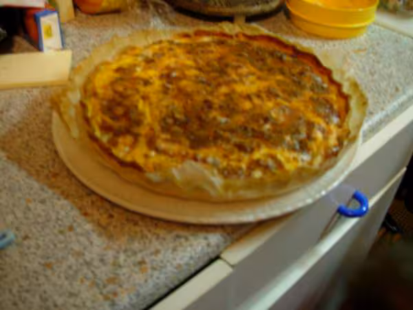 Tarte au gorgonzola et au parme
